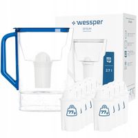 Dzbanek filtrujący Wessper D3 SLIM 2,7l do lodówki + 10x filtr do wody