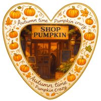 CIASTKO LUKROWANE AUTUMN SHOP ROZ.S SERCE JESIEŃ RĘCZNIE ROBIONE