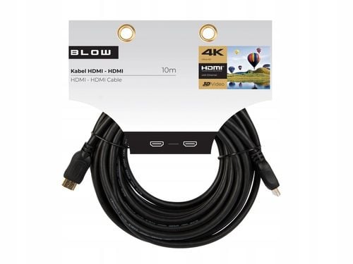 SOLIDNY KABEL PRZEWÓD PRZYŁĄCZE HDMI - HDMI ETHERNET 4K FHD POZŁACANY na Arena.pl