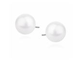 SREBRNE KOLCZYKI WKRĘTKI JASNE PERŁY PEREŁKI 6MM