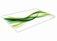 SZKLANA DESKA KUCHENNA 60x20 165c Zielone wstęgi