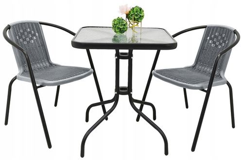 ZESTAW MEBLI OGRODOWYCH TARASU NA BALKON 2x KRZESŁA LORETTO + STÓŁ na Arena.pl