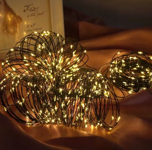 Lampki druciki mikro 500LED 50 METRÓW NA ZIELONYM KABLU na Arena.pl