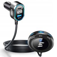 ŁADOWARKA SAMOCHODOWA ROZDZIELACZ 98W 5xUSB QC3.0 PD 1,5m KLIPS NA FOTEL