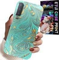 ETUI DO SAMSUNG A7 2018 - MARMURKOWE WZORY + SZKŁO HARTOWANE