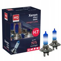 ŻARÓWKI H7 12V 55W XENON EFFECT HQ AUTOMOTIVE 5500K SUPER ZIMNE BIAŁE +50%