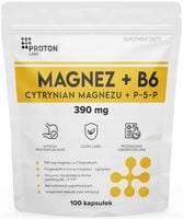 Proton Labs MAGNEZ + B6 CYTRYNIAN MAGNEZU 2670mg + wit B6 P-5-P p5p 100kaps