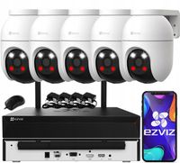 Zestaw Monitoringu WiFi 4 Kamer Obrotwych 5MPx EZVIZ Zewnętrzny Dual Light