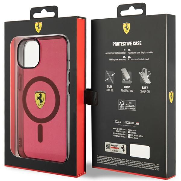 Etui Ferrari do iPhone 15, iPhone 14, iPhone 13, Czerwony MagSafe zdjęcie 8