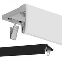 Karnisz Sufitowy Z Maskownicą Podwójny 200 cm Szyna Sufitowa