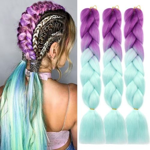 Syntetyczne włosy kolorowe 120 cm gęste ombre WLS51 na Arena.pl