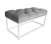 Ławka CHESTERFIELD LOFT podstawa biała pufa podnóżek MG17