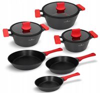 Zestaw garnków i patelni 9 el. Zwieger czarny non-stick