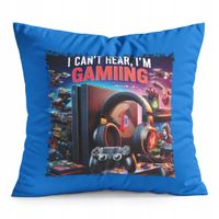 PODUSZKA NIEBIESKA PREZENT - GAMER GAMEPAD GAMBLING GRY
