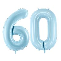 Balon foliowy liczba 60 niebieski 86 cm