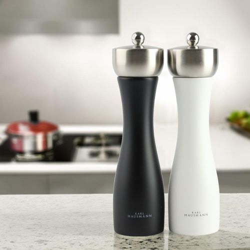 ZESTAW RĘCZNYCH MŁYNKÓW DO MIELENIA SOLI PIEPRZU PRZYPRAW BIAŁY I CZARNY na Arena.pl