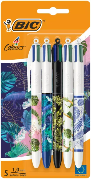 BIC 4 Colours Message Botanical blister (5szt) zdjęcie 1
