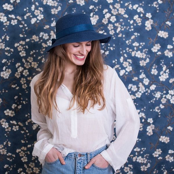 Elegancki minimalistyczny kapelusz letni Pauline cz22124-1 zdjęcie 3