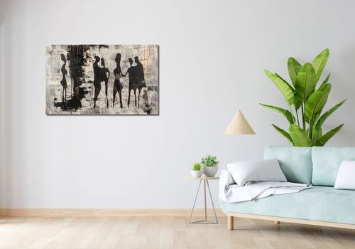 Obraz 100x60cm Szarzy Ludzie na Arena.pl