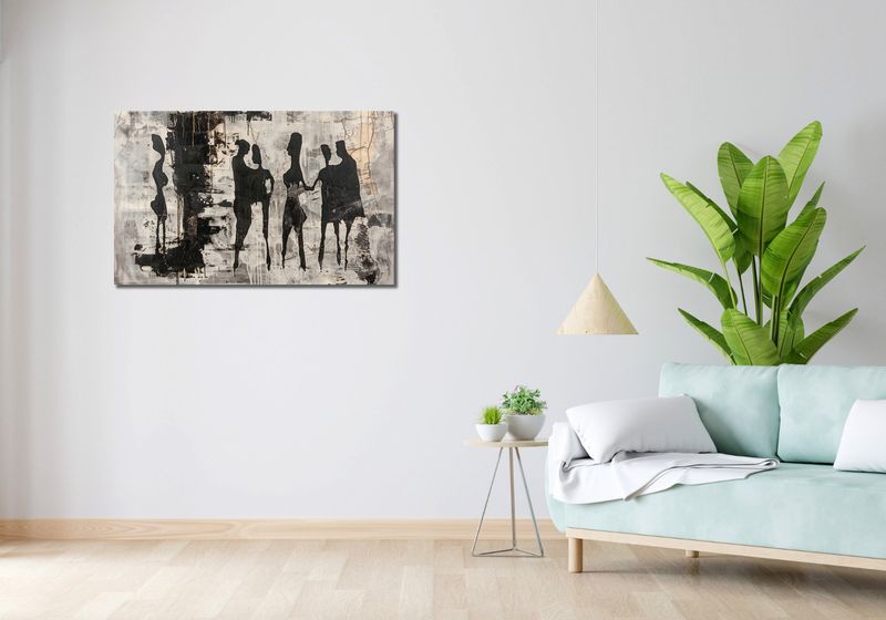 Obraz 100x60cm Szarzy Ludzie zdjęcie 2