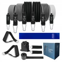 ZESTAW 6 GUM OPOROWYCH DO ĆWICZEŃ gumy fitness bands DO 120KG WYSOKA