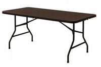 STÓŁ OGRODOWY ROZKŁADANY SKŁADANY CATERINGOWY TURYSTYCZNY 180x74cm brunatny