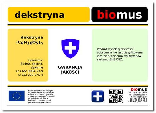 Dekstryna żółta 500g na Arena.pl