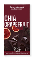 Czekolada Gorzka Chia - Grejpfrut Bezglutenowa BIO 60 g - Benjamissimo