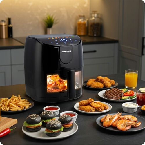 FRYTKOWNICA BEZTŁUSZCZOWA AIR FRYER FRYTOWNICA 4L BERDSEN 1500W na Arena.pl