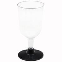 Kieliszki do wina plastikowe czarne, 200 ml 6 szt.