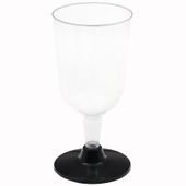Kieliszki do wina plastikowe czarne, 200 ml 6 szt.