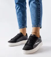 Czarne trampki damskie sneakersy Vernadeau 40