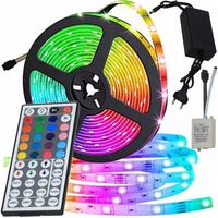 Taśma LED RGB SMD 5050 5M wodoodporna pilot zasilacz zestaw
