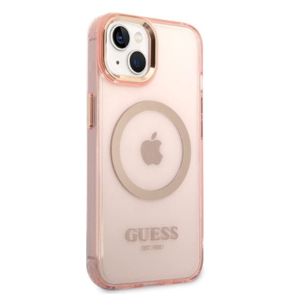 Etui Guess do iPhone 15, iPhone 14, iPhone 13, Różowy, MagSafe zdjęcie 4