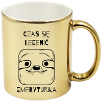 KUBEK ZŁOTY PREZENT DLA EMERYTA EMERYTKI POŻEGNANIE W PRACY URODZINY