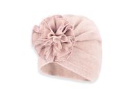 BROEL KORNELIA czapka turban dla dziewczynki pudrowy róż 42-44