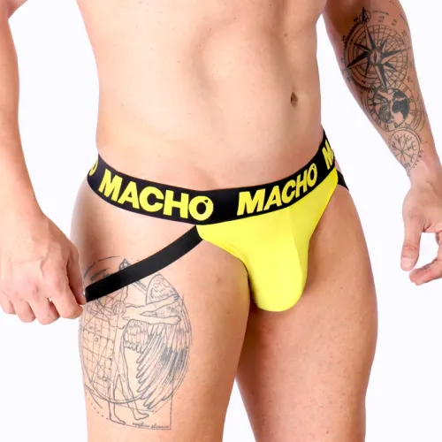 macho mx25a jockstrap lycra żołty m - sportowa bielizna męska na Arena.pl
