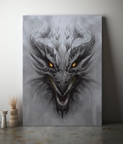 Obraz na płótnie fantasy smok smoki diablo 80x120 cm na Arena.pl