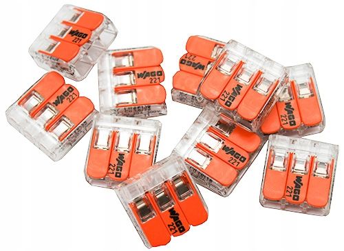 WAGO SZYBKOZŁĄCZKA DRUT/LINKA 3x4mm 221-413 100 szt na Arena.pl