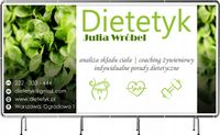 BANER REKLAMOWY 130x80 cm plandeka duży wybór DIETETYK twój tekst dane