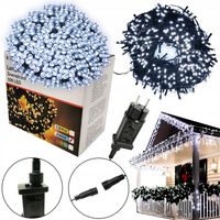LAMPKI CHOINKOWE 500 LED ZEWNĘTRZNE WEWNĘTRZNE ŚWIATEŁKA IP44 ZIMNE 25m