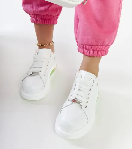 Białe sneakersy na platformie GOE NN2N4029 36 na Arena.pl