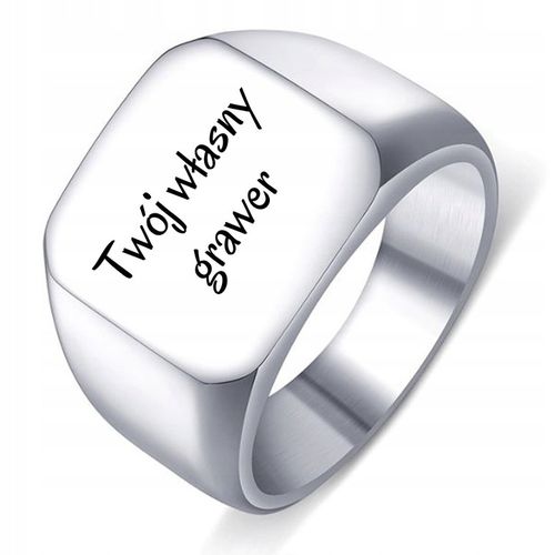 POLEROWANY STALOWY SYGNET STAL 316L JAKOŚĆ R.15 na Arena.pl