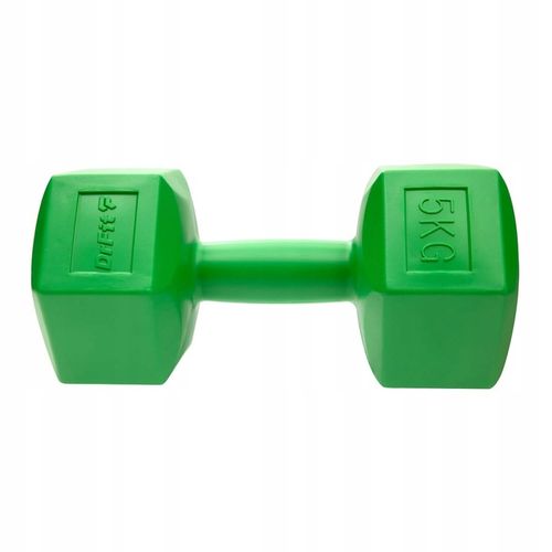 DrFit Hantle ciężarki do ćwiczeń fitness sześciokątne zestaw 2x 5kg zielone na Arena.pl