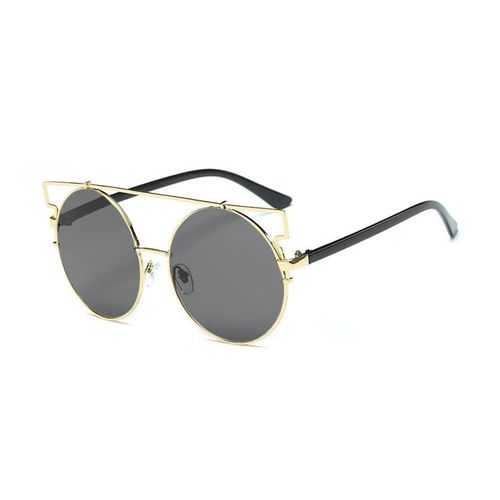 okulary lustrzane over&amp;over - czarne ze złotymi oprawkami ok83wz1 na Arena.pl