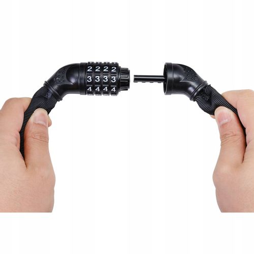 Zapięcie rowerowe ŁAŃCUCH 1 metr zabezpieczenie roweru ZAMEK kodowy Sygonix na Arena.pl