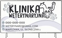 BANER REKLAMOWY OCZKOWANY 100x50cm dużo wzorów KLINIKA WETERYNARYJNA