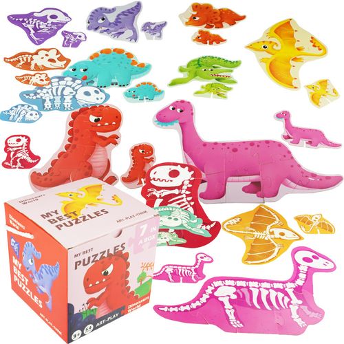 DLA DZIECI DINOZAURY  PUZZLE 7W1 na Arena.pl