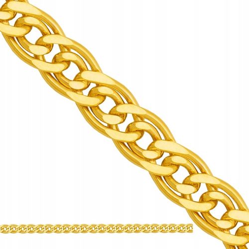 ZŁOTY ŁAŃCUSZEK 585 MODNY MONA LISA 50 cm + GRAWER na Arena.pl