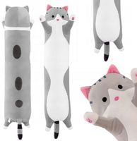 MASKOTKA PLUSZAK DŁUGI KOT PRZYTULANKA PARÓWKA ZABAWKA PODUSZKA GRUBY MIŁY